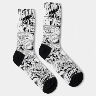 'FUNNYMAN' Action Comic Strip Socks  Sokken