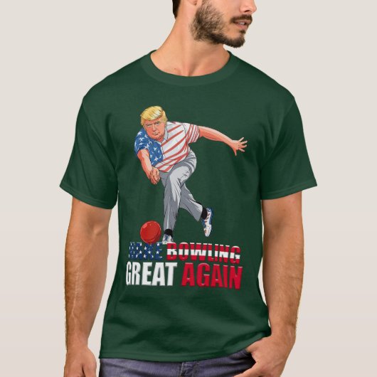 Funnyrump Bowling Make Bowling Great Again girl T-shirt (Voorkant)