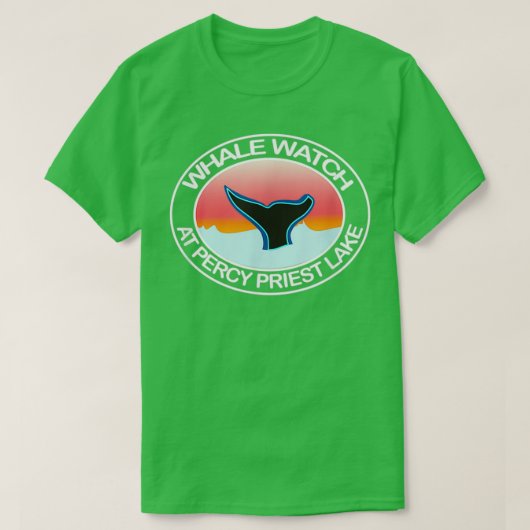 FunnyWhaleWatchAtPercyPriestLakeTennesseeTailWater T-shirt (Design voorkant)