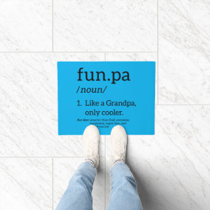 Funpa als opa alleen koel deurmat