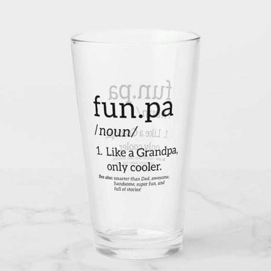 Funpa als opa alleen koel glas (Achterkant)