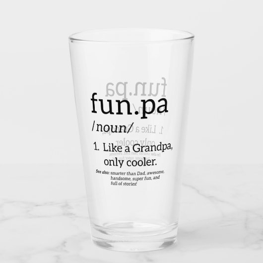 Funpa als opa alleen koel glas (Voorkant)