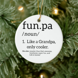 Funpa als opa alleen koel keramisch ornament