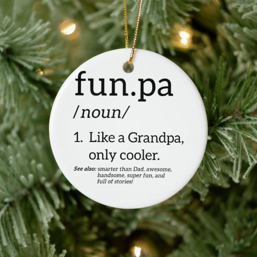Funpa als opa alleen koel keramisch ornament (Boom)