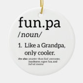 Funpa als opa alleen koel keramisch ornament (Voorkant)