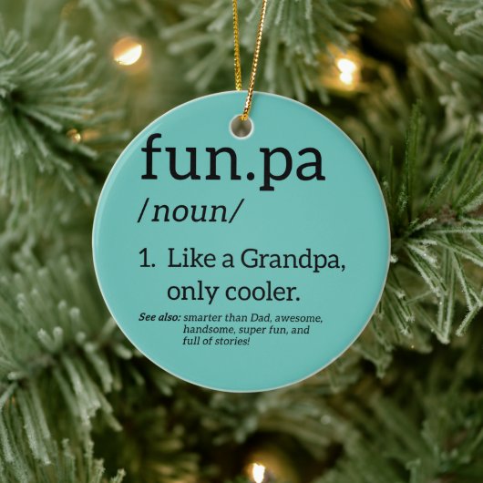 Funpa als opa alleen koel keramisch ornament (Boom)