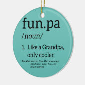 Funpa als opa alleen koel keramisch ornament (Links)