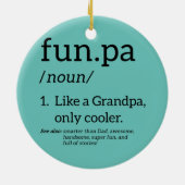 Funpa als opa alleen koel keramisch ornament (Achterkant)