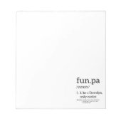 Funpa als opa alleen koel notitieblok (Voorkant)