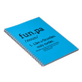 Funpa als opa alleen koel notitieboek (Rechterzijde)