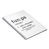 Funpa als opa alleen koel notitieboek (Rechterzijde)