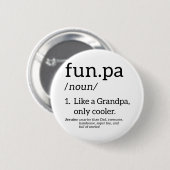 Funpa als opa alleen koel ronde button 5,7 cm (Voorkant /achterkant)