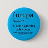 Funpa als opa alleen koel ronde button 5,7 cm (Voorkant)