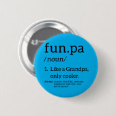 Funpa als opa alleen koel ronde button 5,7 cm (Voorkant /achterkant)