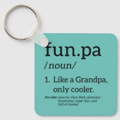 Funpa als opa alleen koel sleutelhanger (Voorkant)