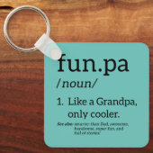 Funpa als opa alleen koel sleutelhanger (Voorkant)