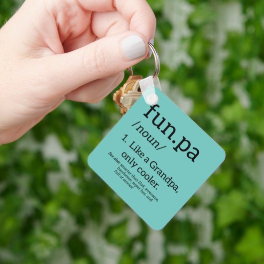 Funpa als opa alleen koel sleutelhanger (Hand)