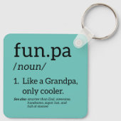Funpa als opa alleen koel sleutelhanger (Achterkant)