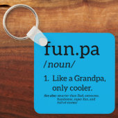 Funpa als opa alleen koel sleutelhanger (Voorkant)