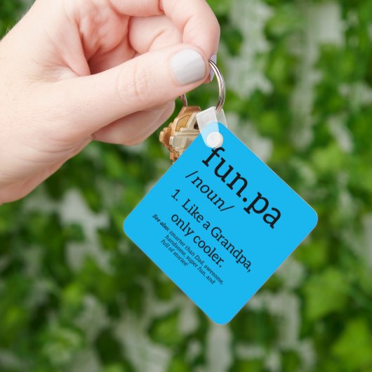 Funpa als opa alleen koel sleutelhanger (Hand)