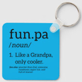 Funpa als opa alleen koel sleutelhanger (Achterkant)