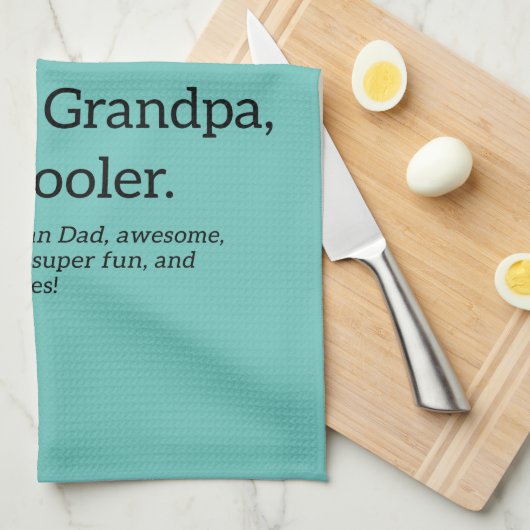 Funpa als opa alleen koel theedoek (Quarter Fold)