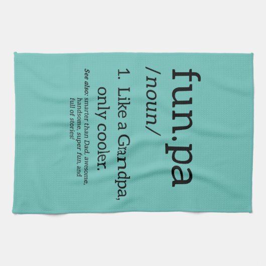 Funpa als opa alleen koel theedoek (Horizontaal)
