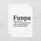 Funpa Funny Definition is alleen koeler opa pa Bedankkaart (Voorkant / Achterkant)