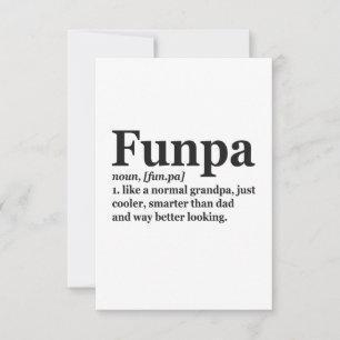 Funpa Funny Definition is alleen koeler opa pa Bedankkaart