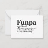 Funpa Funny Definition is alleen koeler opa pa Notitiekaartje (Voorkant)