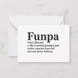Funpa Funny Definition is alleen koeler opa pa Notitiekaartje