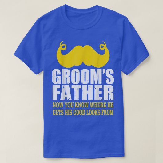 Funsshirt voor mannen Vader van de Bruidegom Leuk T-shirt (Design voorkant)