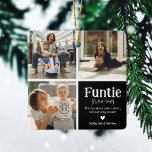 Funtie 3 Fotocollage Definitie Schattige Kerstmis Keramisch Ornament<br><div class="desc">Schimmels kerstversiering. Perfecte cadeaus voor een FUN AUNTIE! Upload eenvoudig 3 van uw favoriete afbeeldingen,  pas de definitie aan en personaliseer door naam/s toe te voegen.</div>