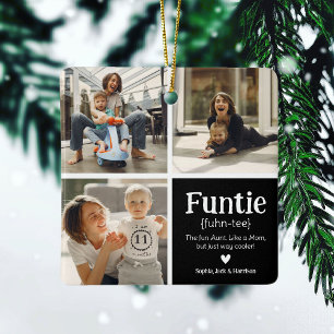 Funtie 3 Fotocollage Definitie Schattige Kerstmis Keramisch Ornament