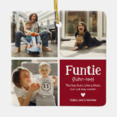 Funtie 3 Photo Collage Definition Cute Kerstc Keramisch Ornament (Voorkant)