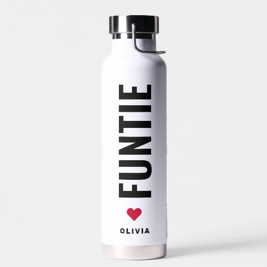 Funtie | Fun Cool Aunt Custom Name 4 Photo Collage Waterfles (Links)