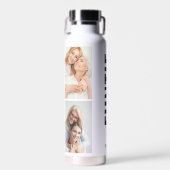 Funtie | Fun Cool Aunt Custom Name 4 Photo Collage Waterfles (Voorkant)