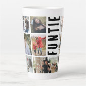 Funtie Tante Foto Collage Latte Mok (Voorkant)