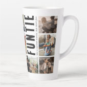 Funtie Tante Foto Collage Latte Mok (Rechts)