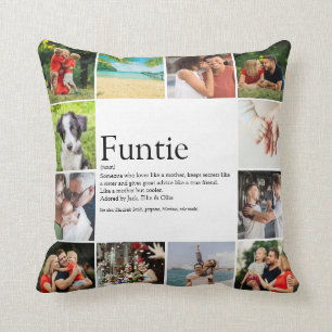 Funtie tante tante definitie fotocollage kussen