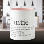 Funtie Tante Tante Definitie Gezegde Grappig Mok<br><div class="desc">Pas uw speciale,  favoriete Funtie,  tante of tante aan om een unieke gave te creëer. Een perfecte manier om haar te shows hoe geweldig ze elke dag is. Ontworpen door: Thisnotme©</div>