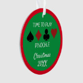 FunTime to Play Pinochle Kerstmis Ornament (voorkant)