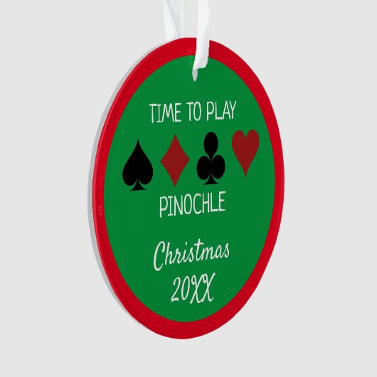 FunTime to Play Pinochle Kerstmis Ornament (voorkant)