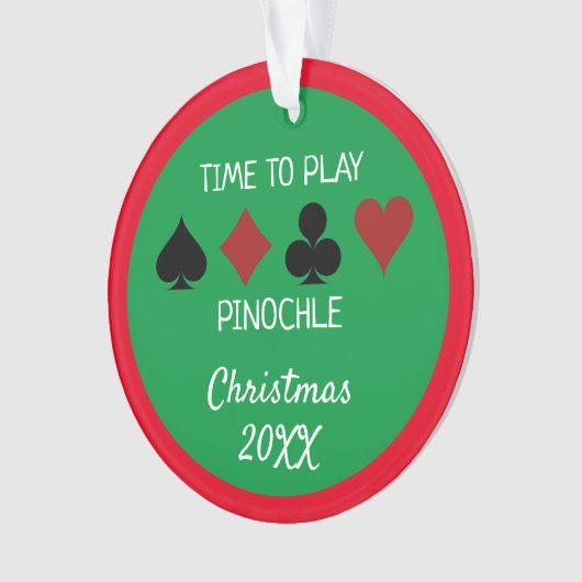 FunTime to Play Pinochle Kerstmis Ornament (voorkant)