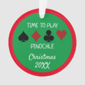 FunTime to Play Pinochle Kerstmis Ornament (voorkant)