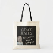FunTote! Grijs haar, Wisdom Highlights Canvas tas (Voorkant)