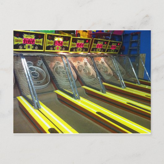 Funtown Pier Seaside Skee Ball Briefkaart (Voorkant)