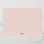 FUNTREEREND GALA elegant calligrafie wazig roze Folie Uitnodiging (Achterkant)