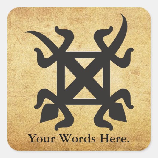 Funtunfunefu | Symbool van eenheid democratie Vierkante Sticker (Voorkant)