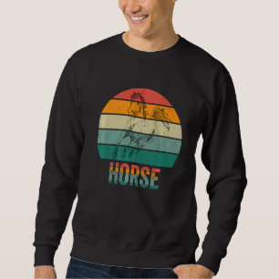 Funuy Horse Farmer Horse Ricing Retro Design Trui